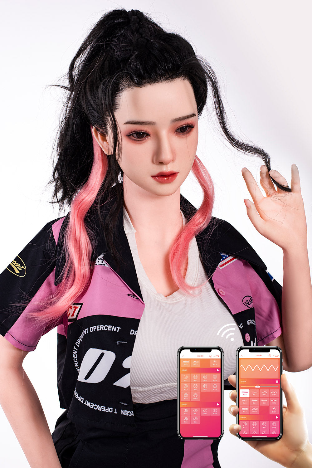 RIDMII 163cm Unique Design Muncey Plus Silicone Head App-Controleld Sex Doll TPE Body Medium Boobs Love Doll