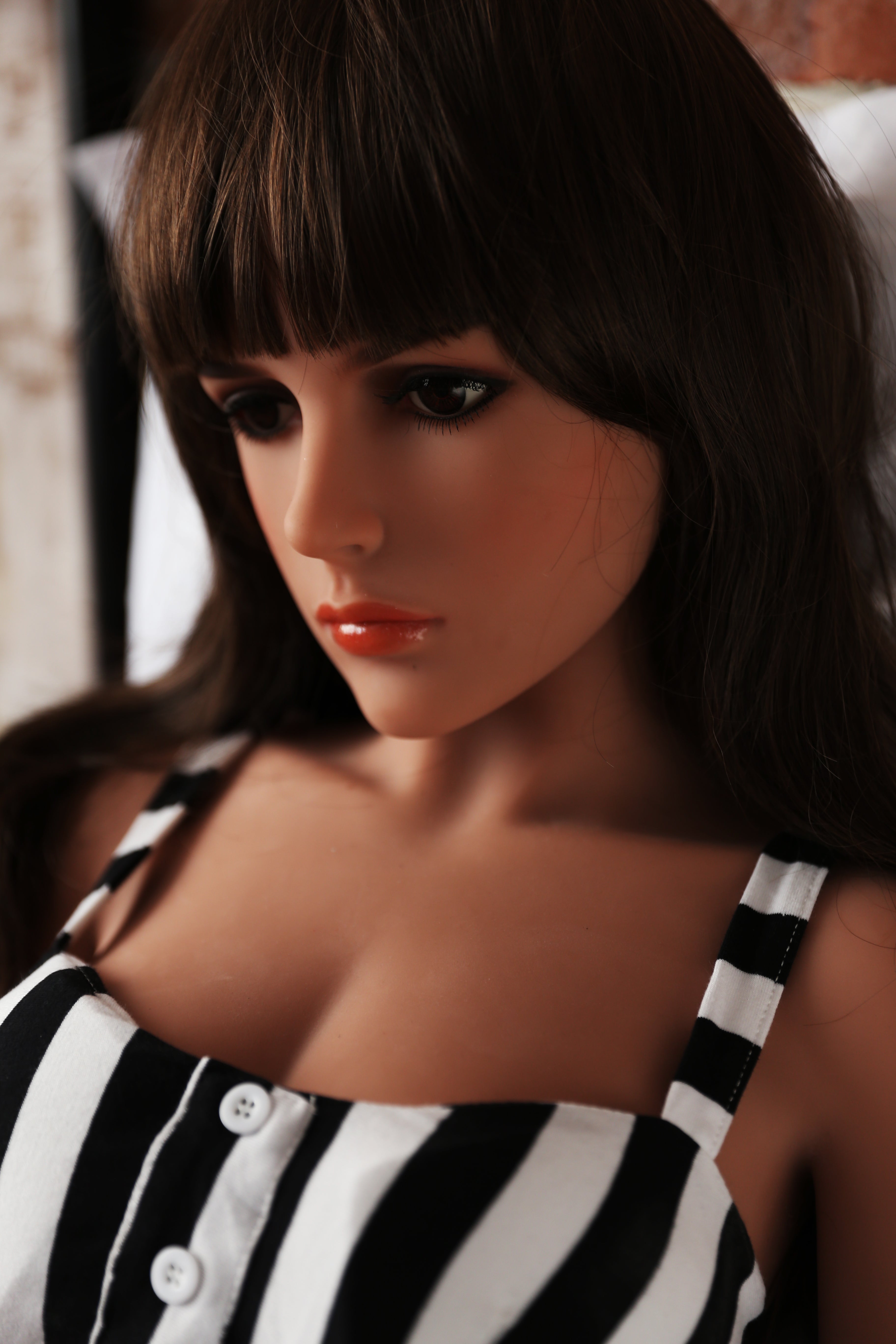 Bonnie 155cm #41 Head Realistic Slim Small Breasts TPE Sex Doll Adult love Doll